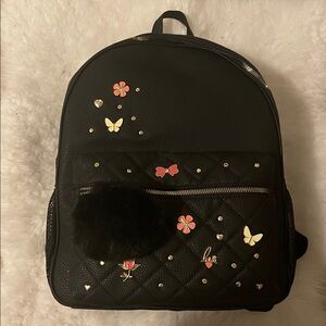 Under One Sky Black Backpack with Gold Accents